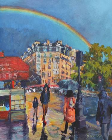 A rainbow in the sky of Paris thumb