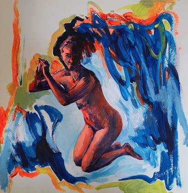 Original Abstract Expressionism Body Paintings by Tetiana Borys