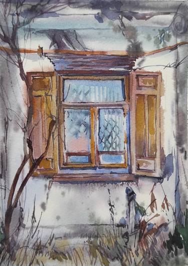 Window of a house in Ukraine thumb