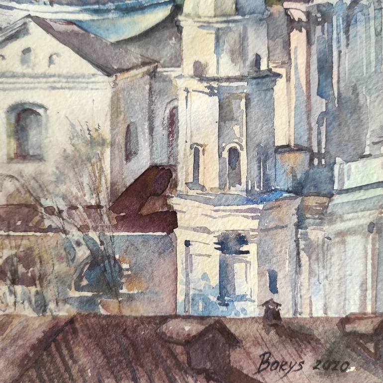 Original Expressionism Architecture Painting by Tetiana Borys