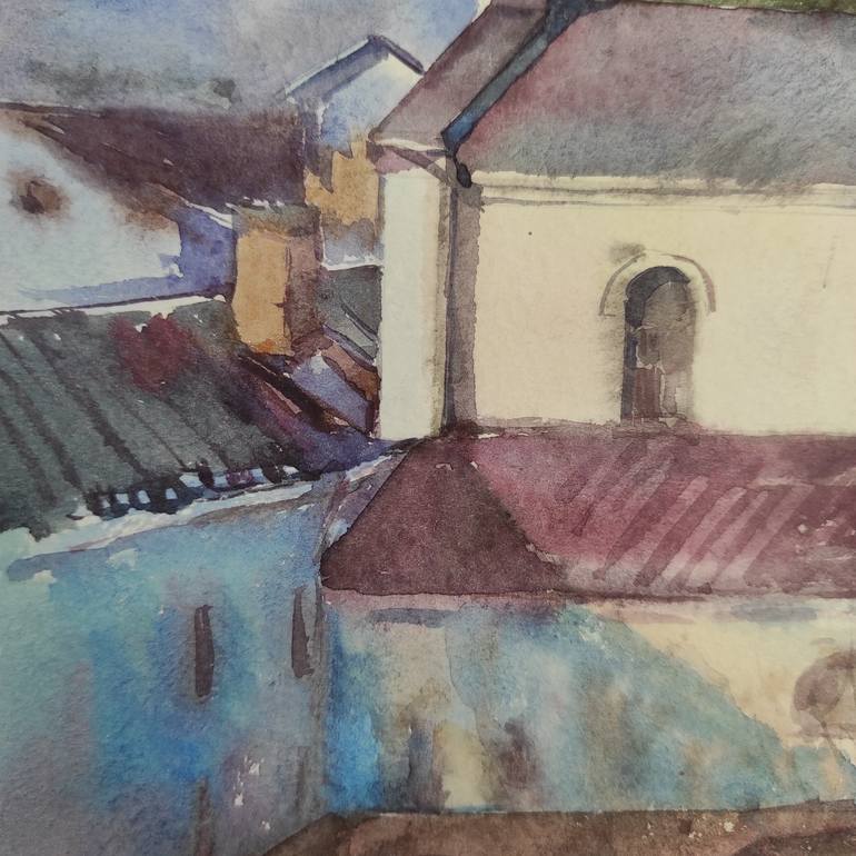 Original Expressionism Architecture Painting by Tetiana Borys