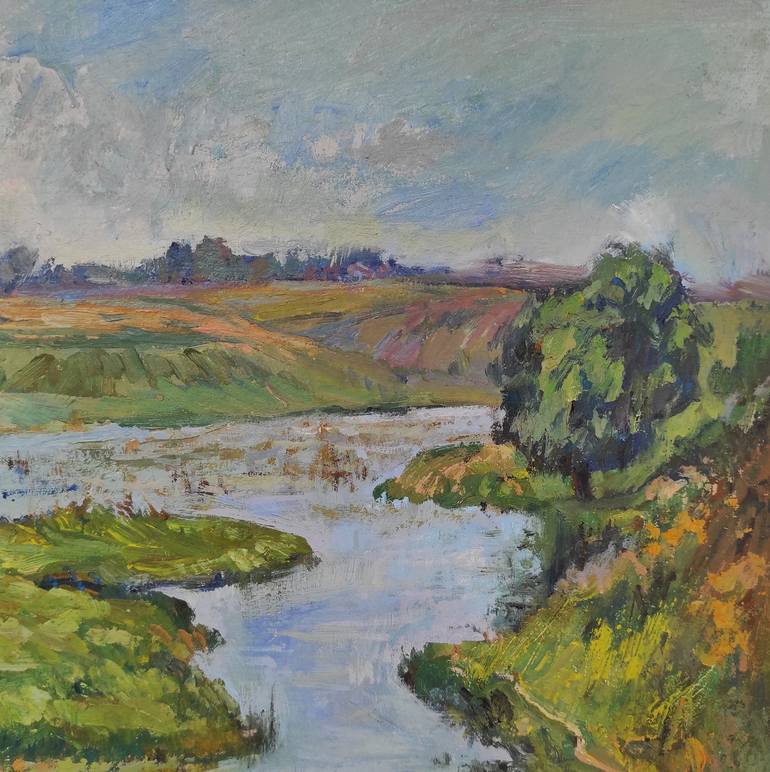 Original Expressionism Landscape Painting by Tetiana Borys