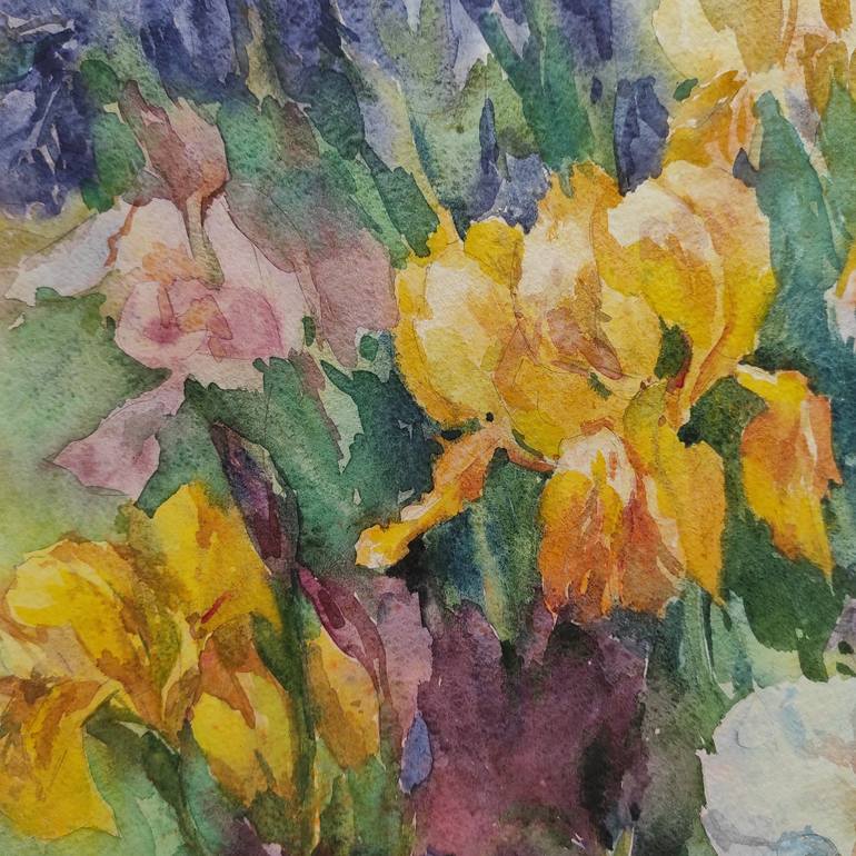 Original Expressionism Floral Painting by Tetiana Borys