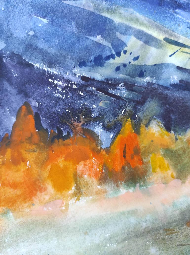 Original Expressionism Landscape Painting by Tetiana Borys