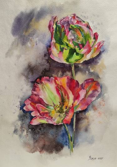 Original Floral Paintings by Tetiana Borys