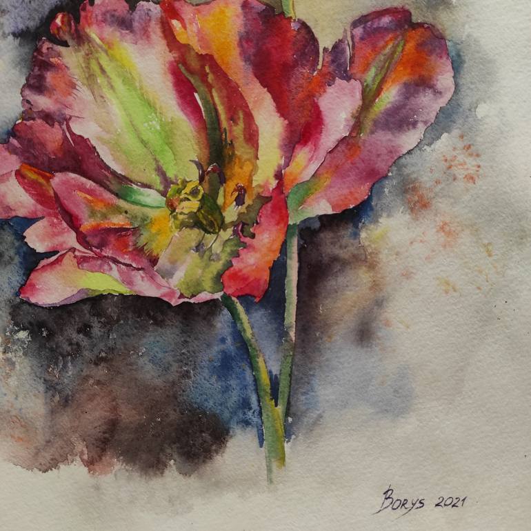 Original Impressionism Floral Painting by Tetiana Borys