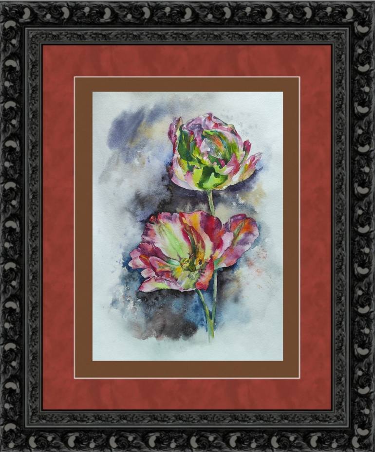Original Illustration Floral Painting by Tetiana Borys