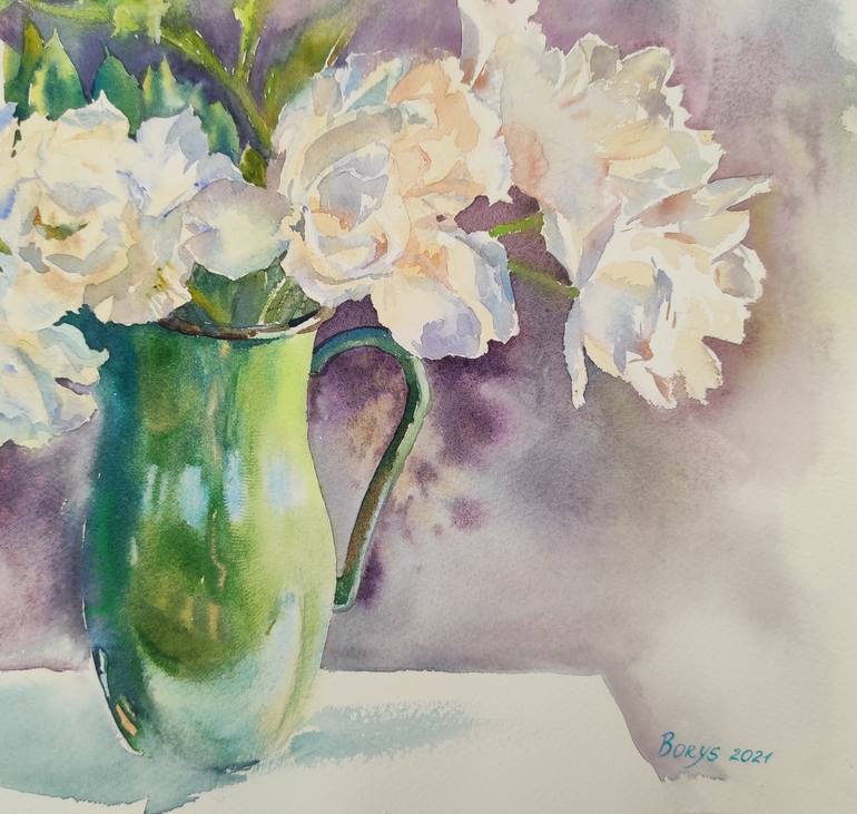 Original Floral Painting by Tetiana Borys