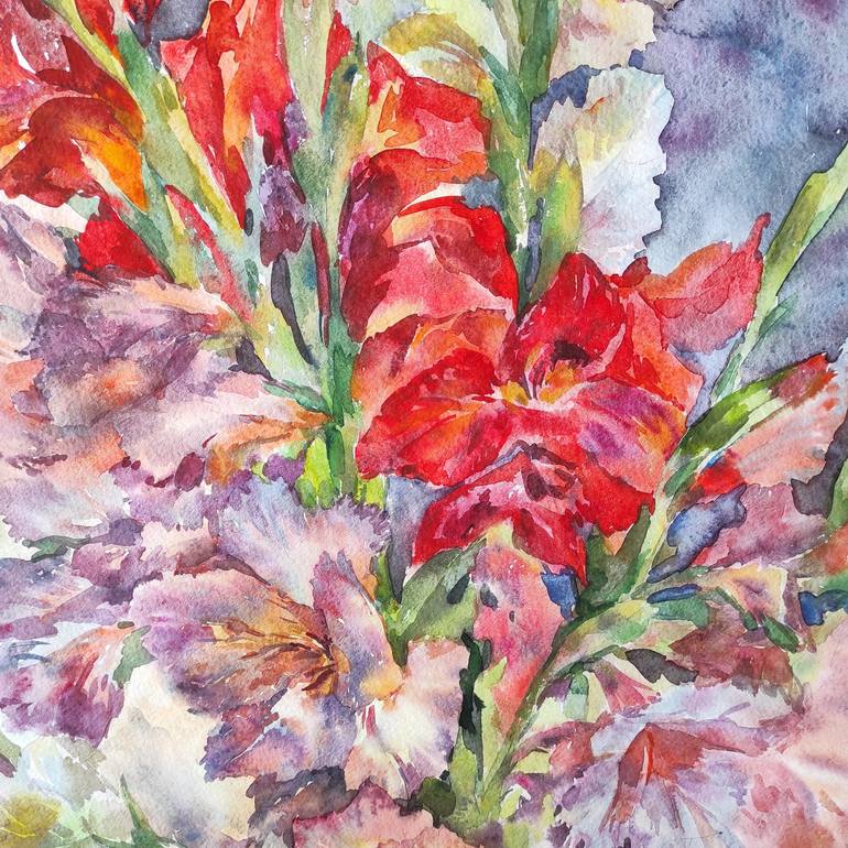 Original Expressionism Floral Painting by Tetiana Borys