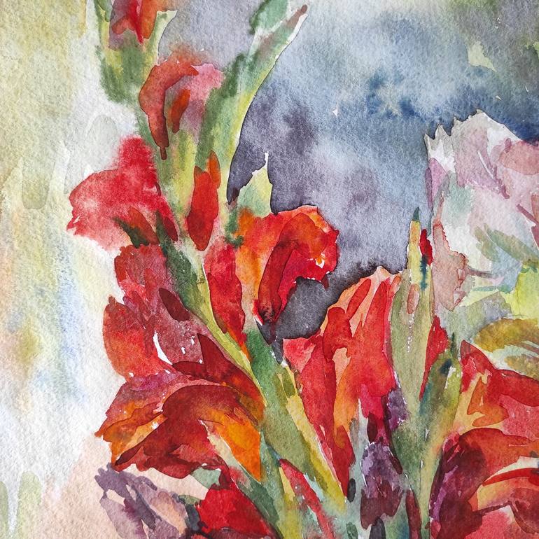 Original Expressionism Floral Painting by Tetiana Borys