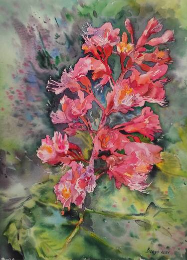 Original Illustration Floral Paintings by Tetiana Borys