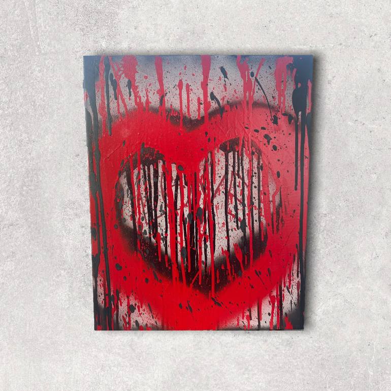 Original Abstract Love Painting by Timmy Wozniak