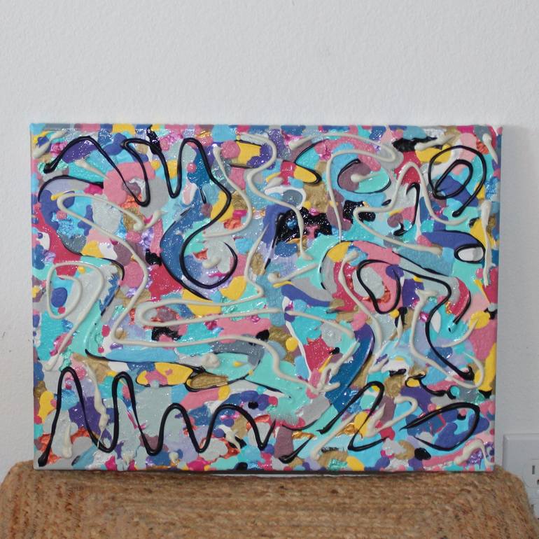 Original Street Art Abstract Painting by Timmy Wozniak