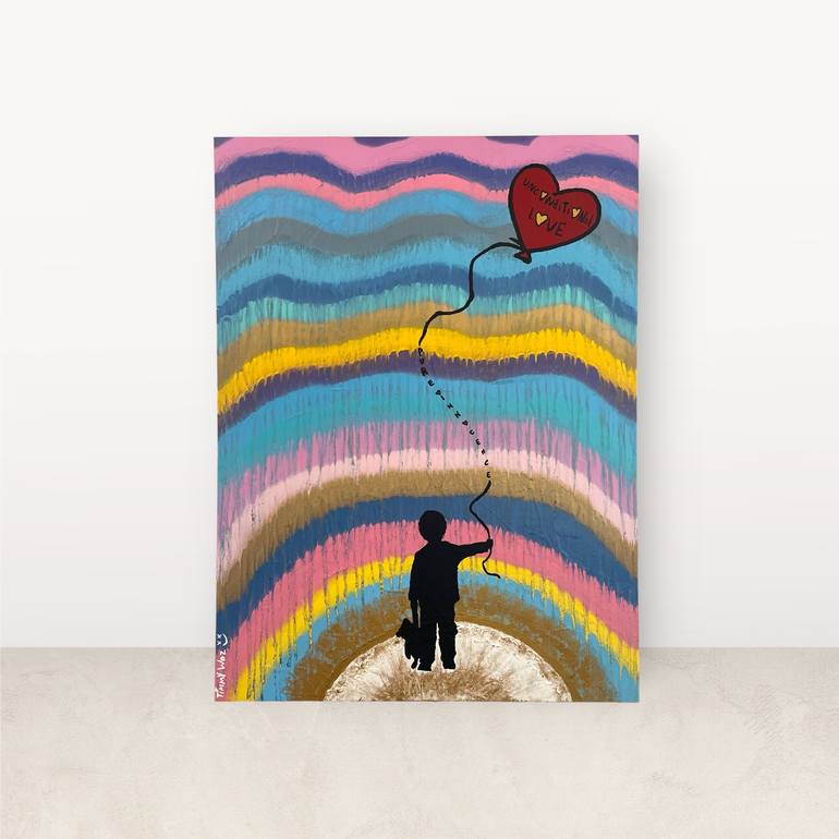 Original Abstract Love Painting by Timmy Wozniak