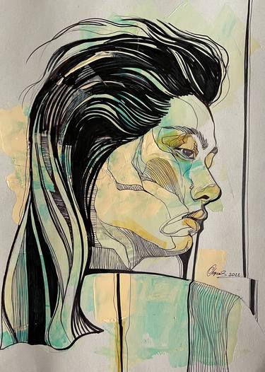 Original Abstract Portrait Paintings by Armine Stepanyan