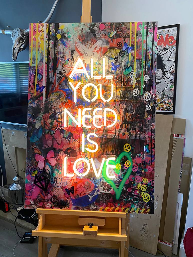 Original Street Art Home Mixed Media by Zita Som