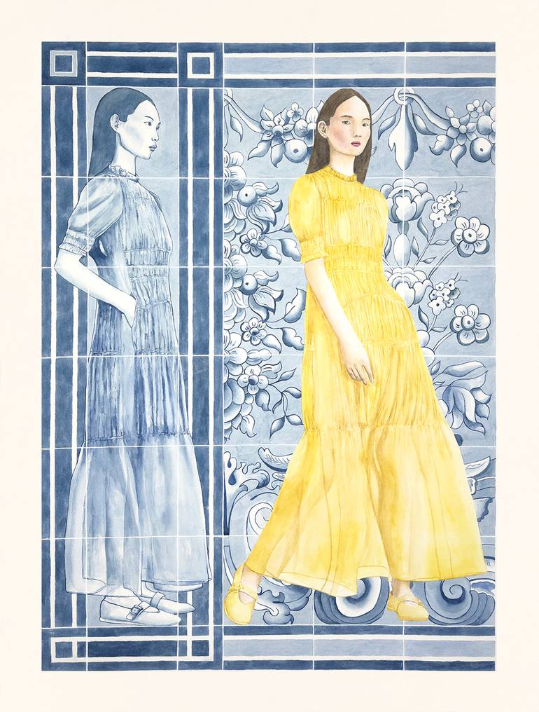 Original Figurative People Painting by Monica Vitorino