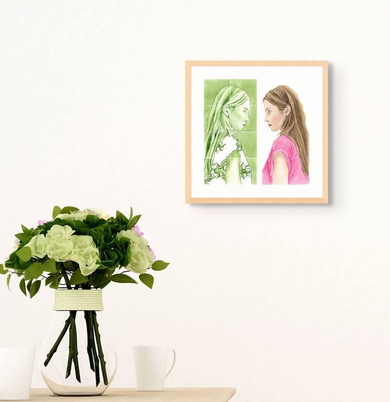 Original Figurative People Painting by Monica Vitorino