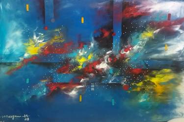 Original Abstract Expressionism Abstract Paintings by Maryam M Ahmed