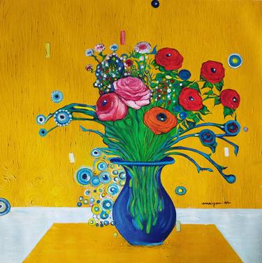Original Abstract Still Life Paintings by Maryam M Ahmed