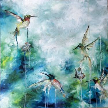 Original Fine Art Abstract Paintings by Maryam M Ahmed
