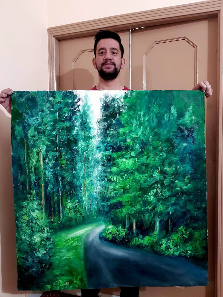 Original Garden Painting by Homayoun Amani