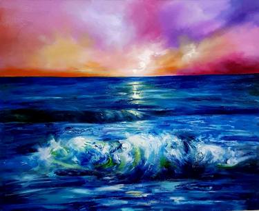 Print of Seascape Paintings by Homayoun Amani