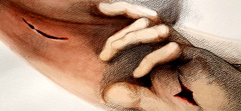 Original Baroque Religion Painting by Parisa Jamshidi