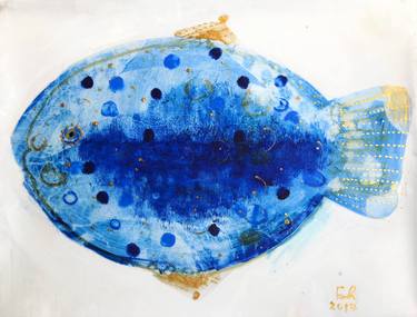 Print of Fish Paintings by Nino Chitaishvili