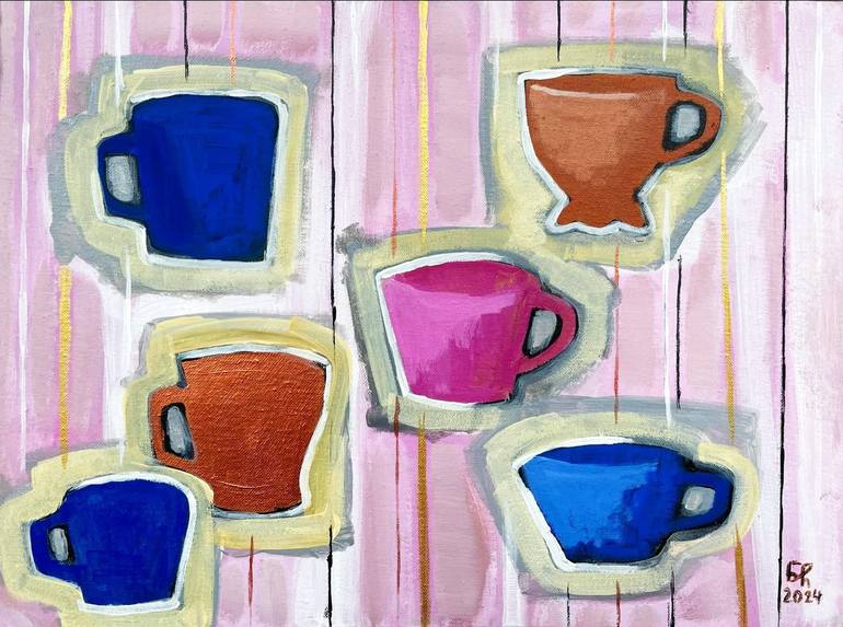 Print of Expressionism Still Life Paintings by Nino Chitaishvili