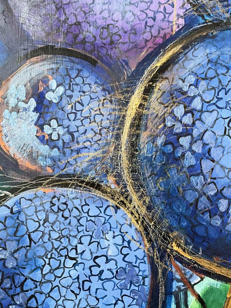 Original Modernism Floral Painting by Nino Chitaishvili