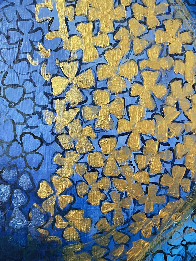 Original Modernism Floral Painting by Nino Chitaishvili