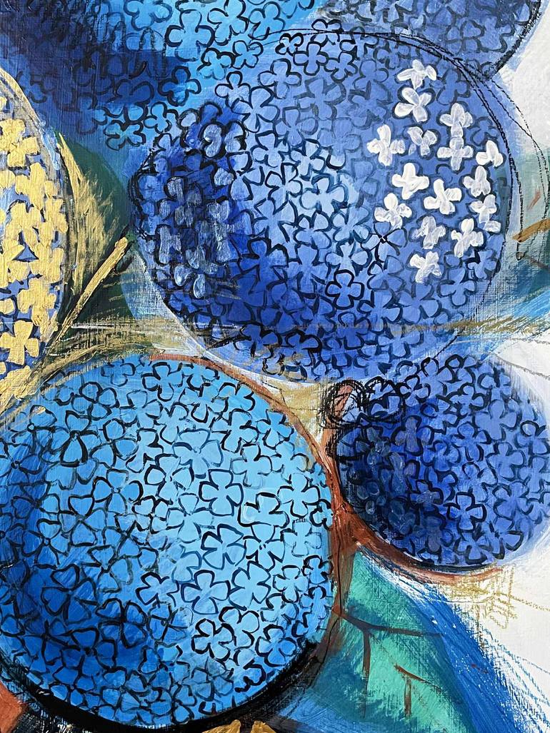 Original Modernism Floral Painting by Nino Chitaishvili