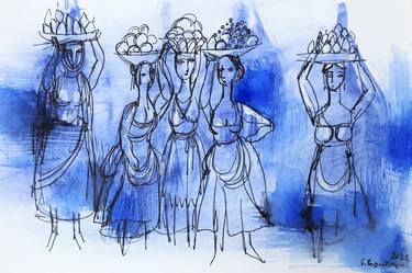 Original Women Drawings by Nino Chitaishvili