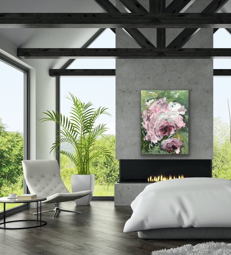 Original Abstract Expressionism Floral Painting by Gedra Simkus