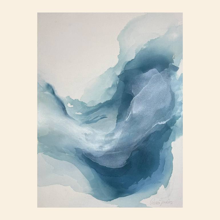 Original Ocean Painting by Gedras Art | Abstract Expressionism Art on Canvas | Between Sea and Sky