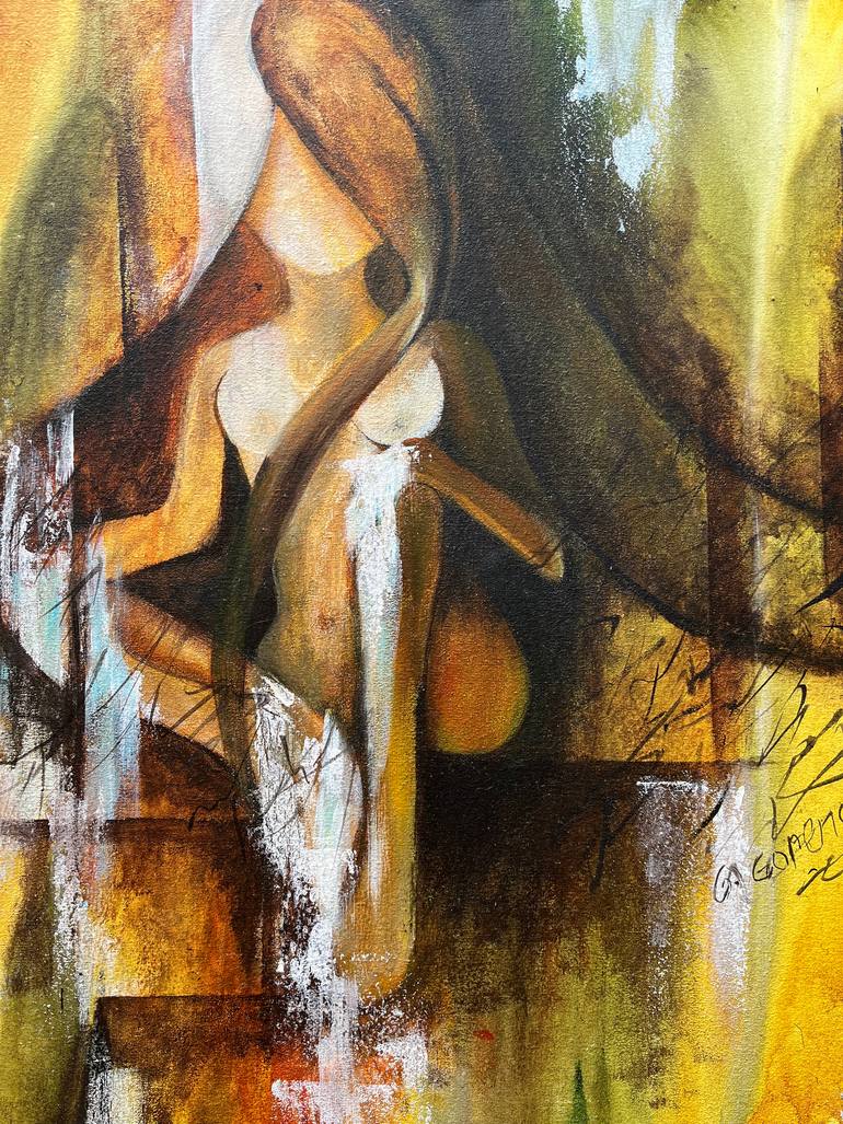 Original Abstract Expressionism Abstract Painting by Gabriela Gorenco