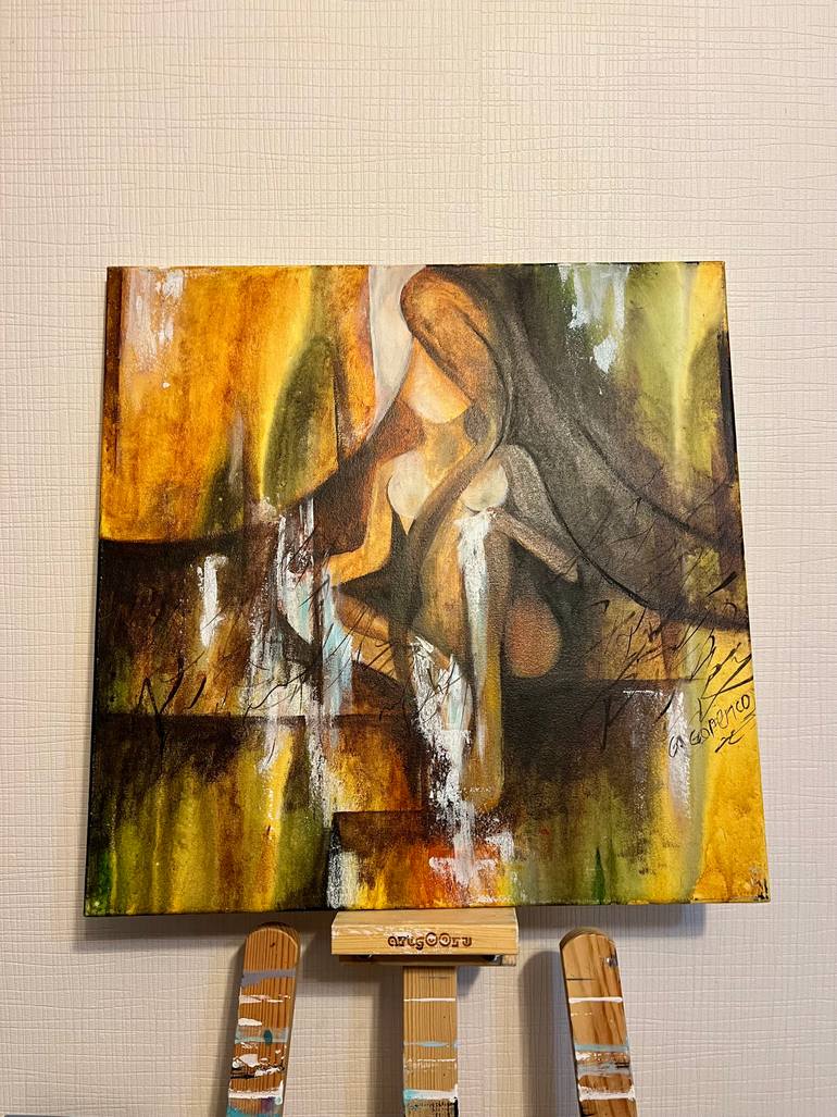 Original Abstract Expressionism Abstract Painting by Gabriela Gorenco