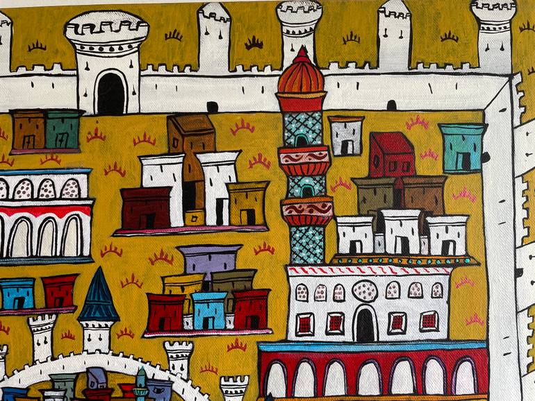 Original Expressionism Cities Painting by Daniel Clay