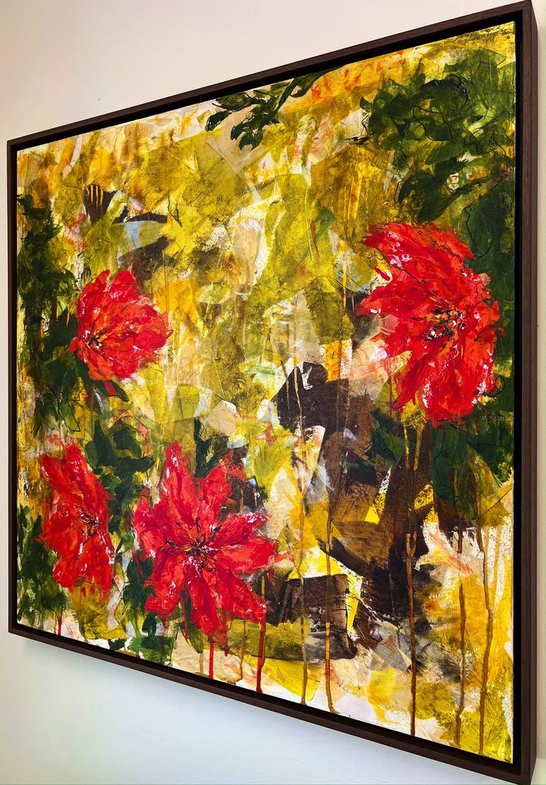 Original Abstract Floral Painting by Tracy Bayne