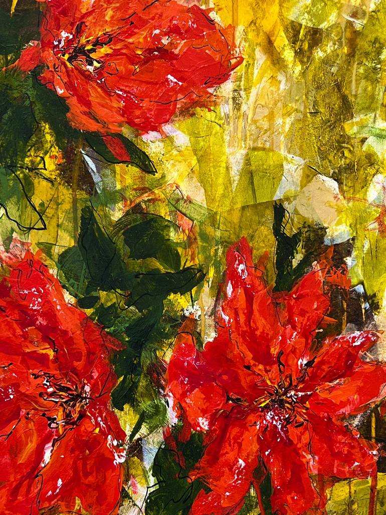 Original Abstract Floral Painting by Tracy Bayne