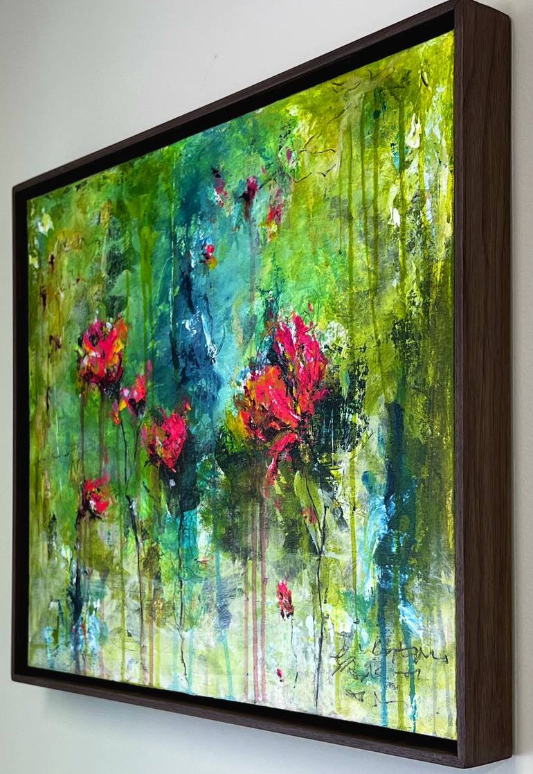 Original Abstract Floral Painting by Tracy Bayne