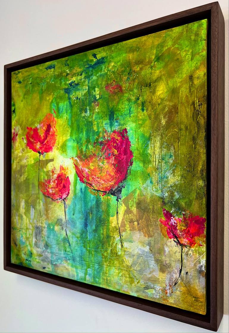 Original Abstract Floral Painting by Tracy Bayne