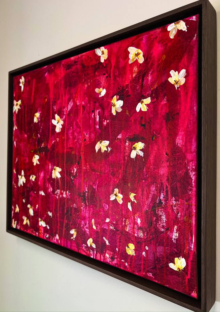 Original Abstract Floral Painting by Tracy Bayne