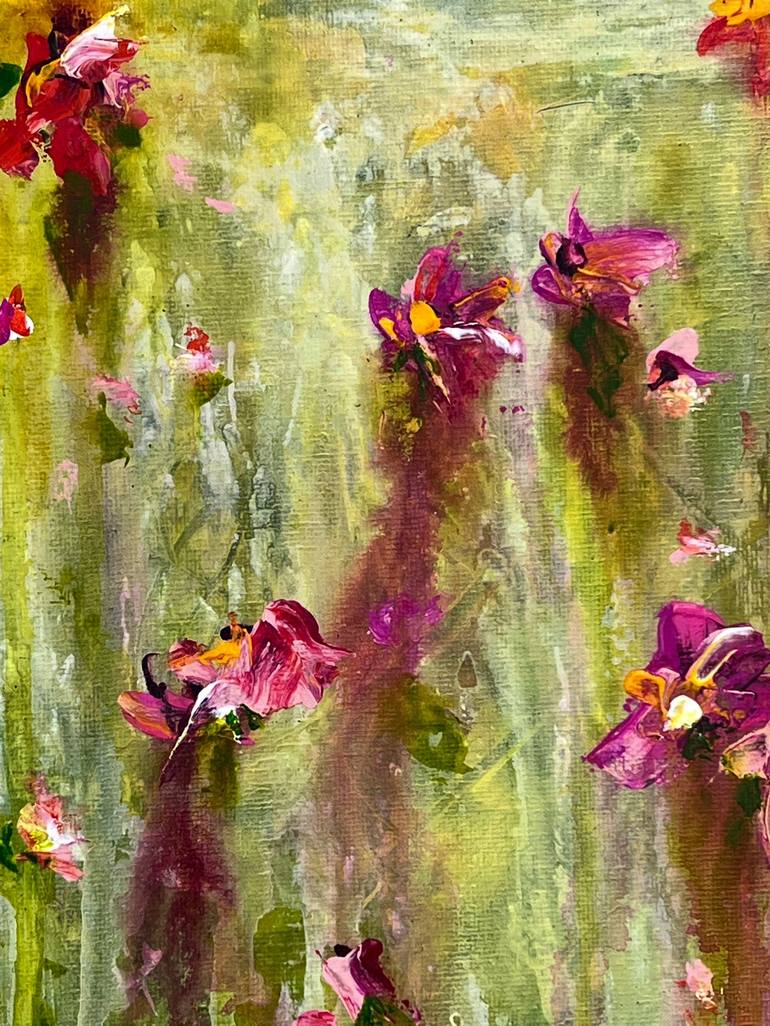 Original Abstract Floral Painting by Tracy Bayne