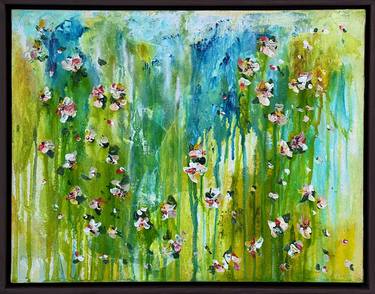 Original Abstract Floral Paintings by Tracy Bayne