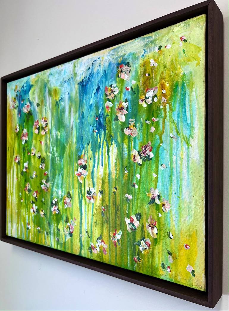 Original Abstract Floral Painting by Tracy Bayne