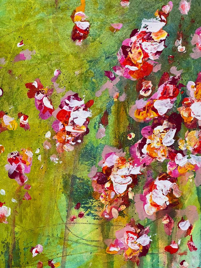 Original Abstract Floral Painting by Tracy Bayne