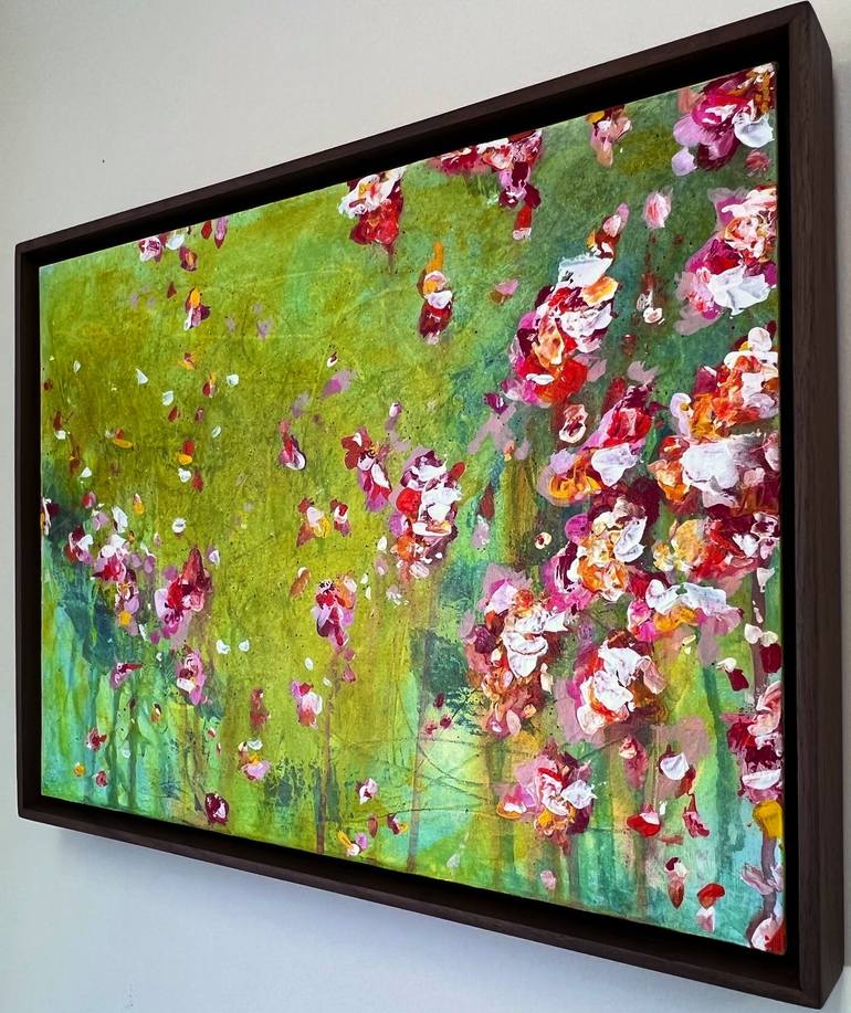 Original Abstract Floral Painting by Tracy Bayne