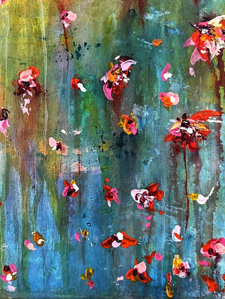 Original Abstract Floral Painting by Tracy Bayne